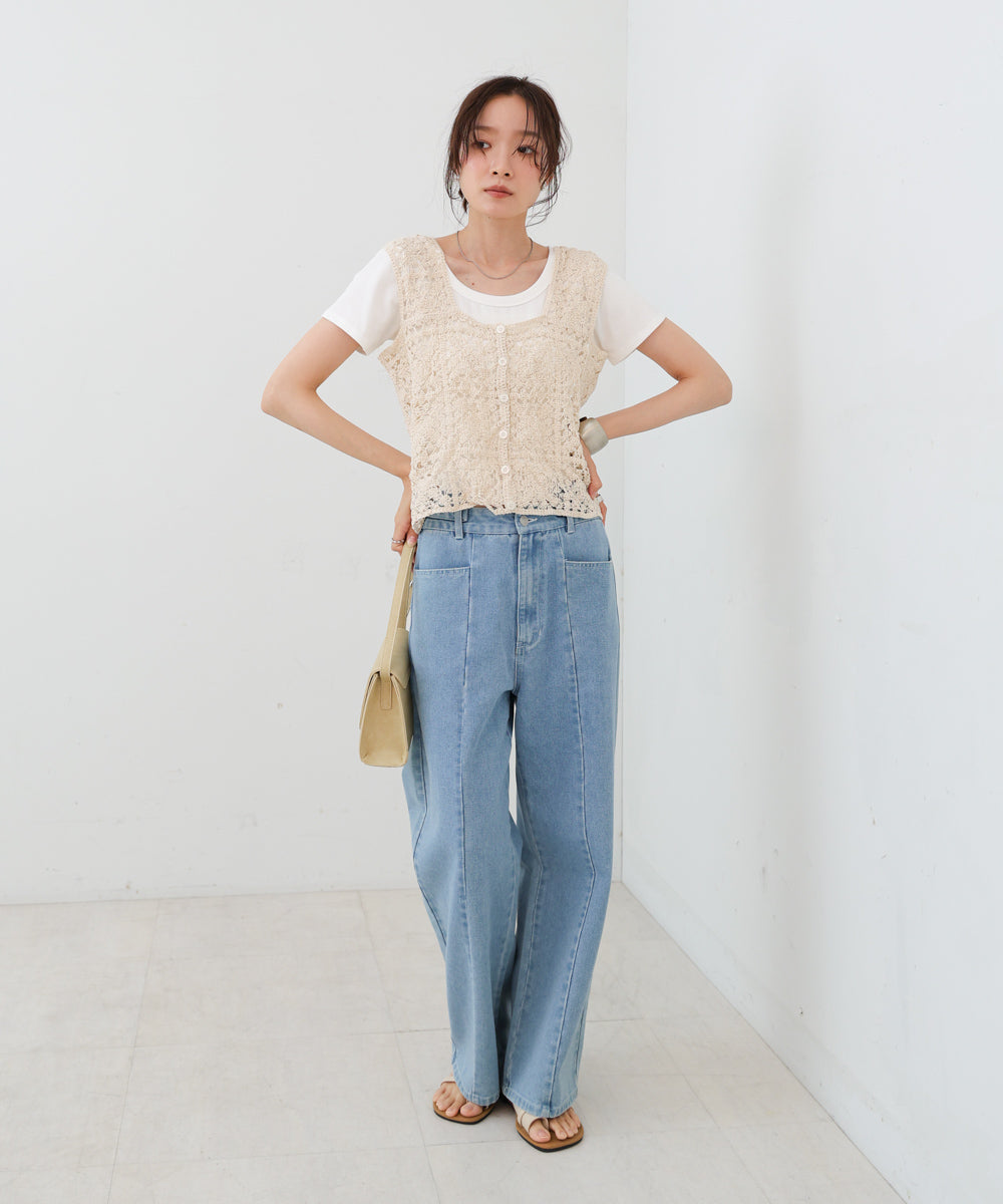 前後2WAYボタン付ビスチェ