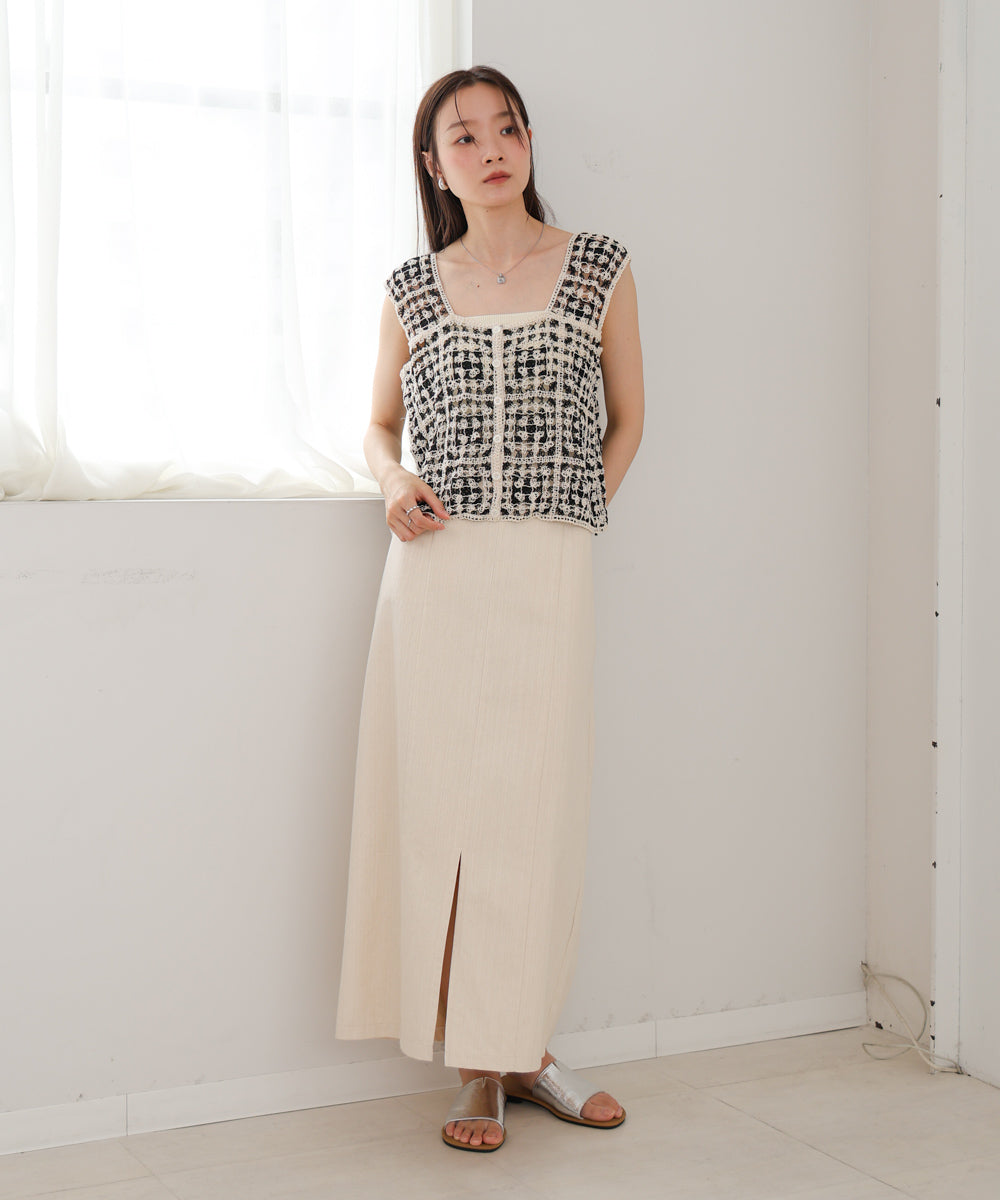 前後2WAYボタン付ビスチェ