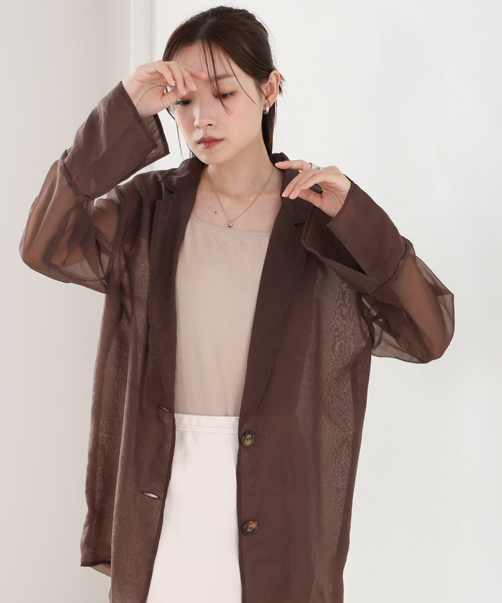 オーガンジーシアーテーラージャケット