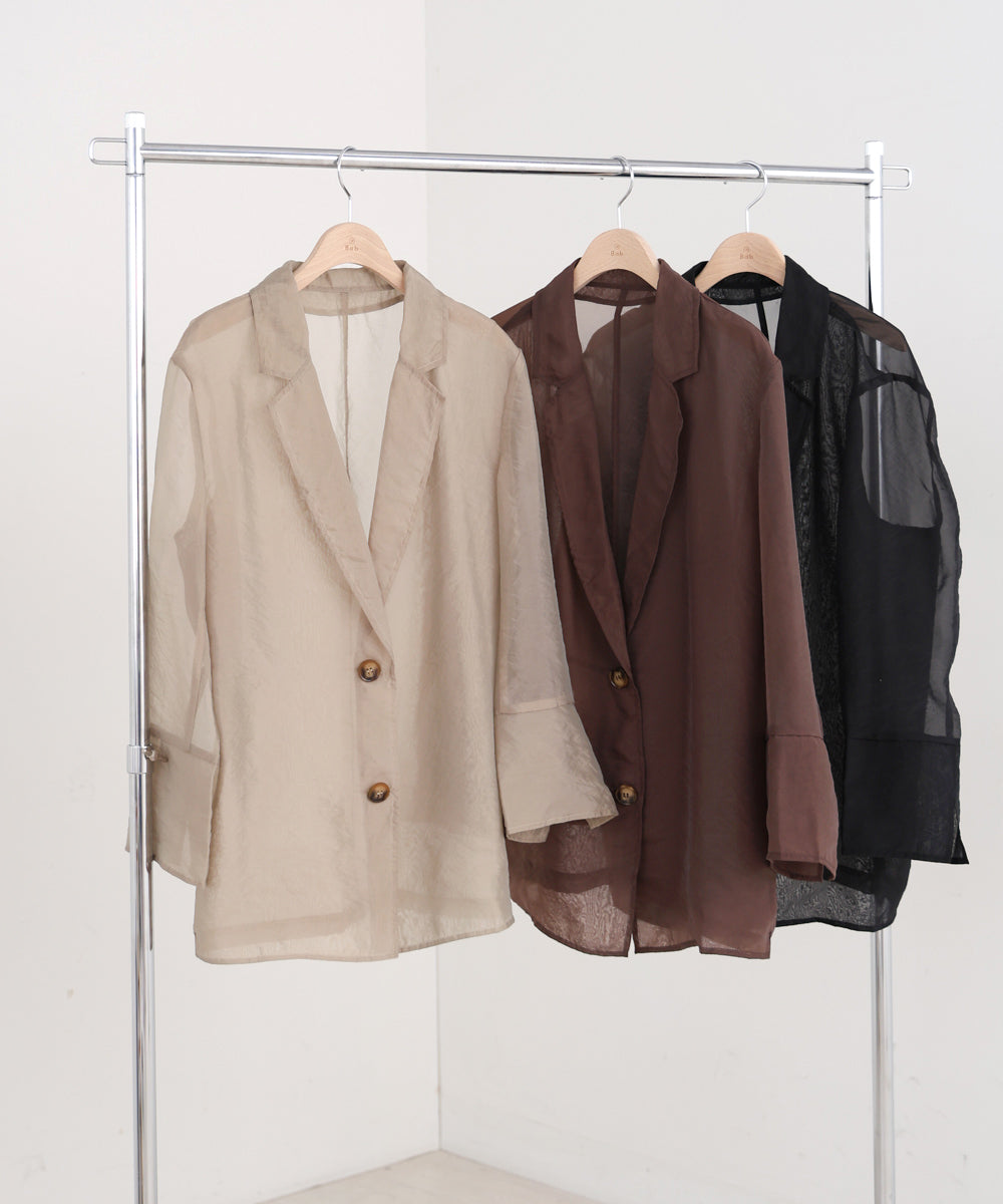 オーガンジーシアーテーラージャケット