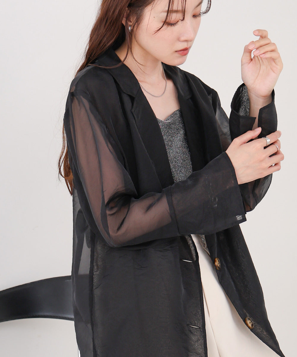 オーガンジーシアーテーラージャケット