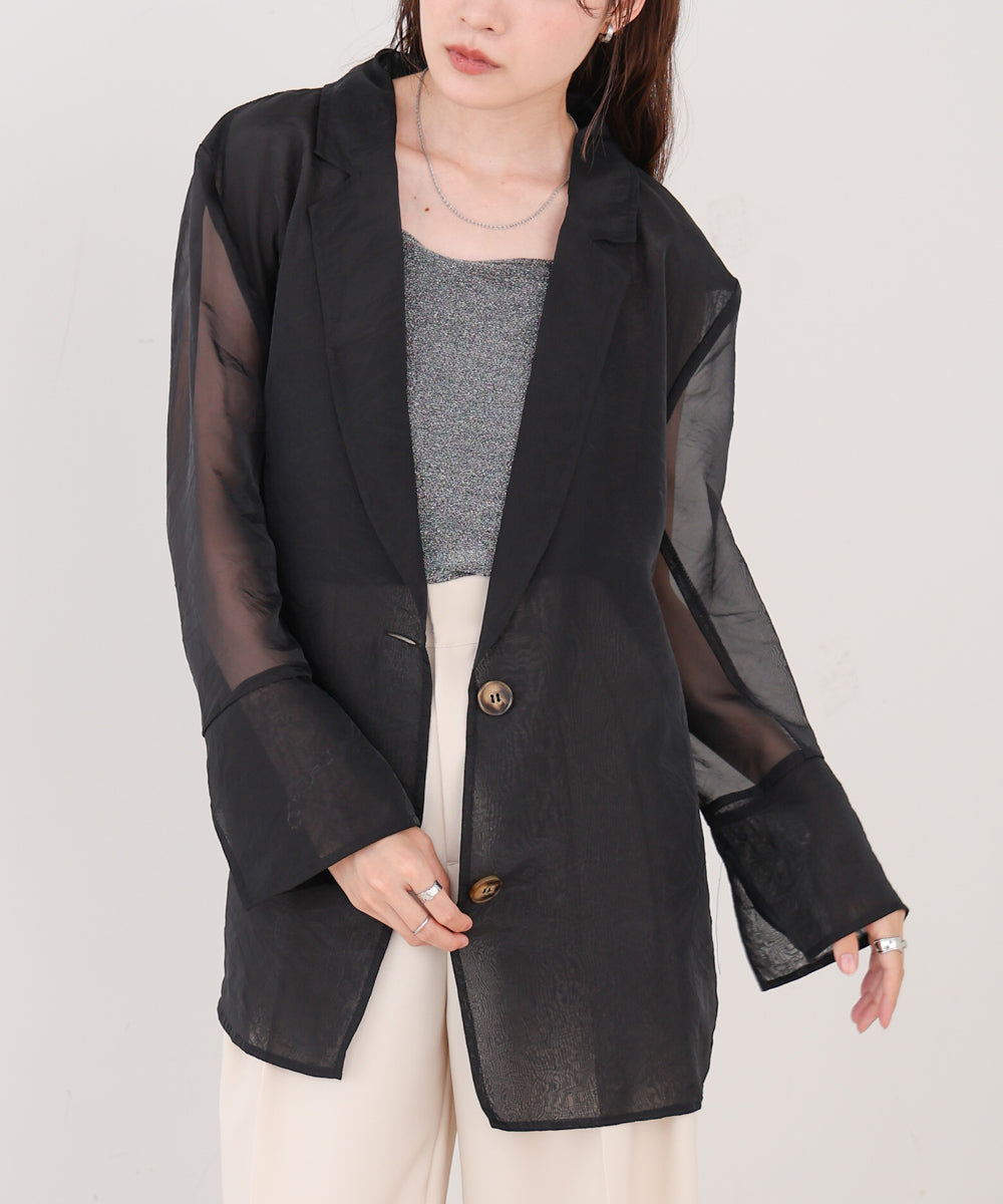 オーガンジーシアーテーラージャケット