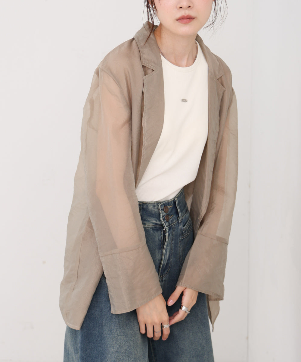 オーガンジーシアーテーラージャケット