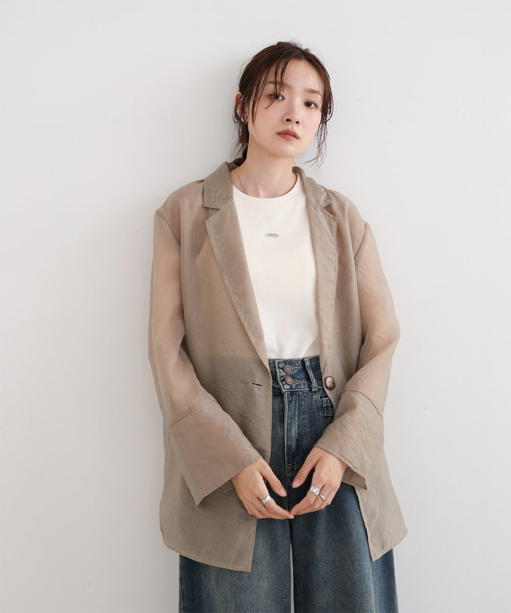 オーガンジーシアーテーラージャケット