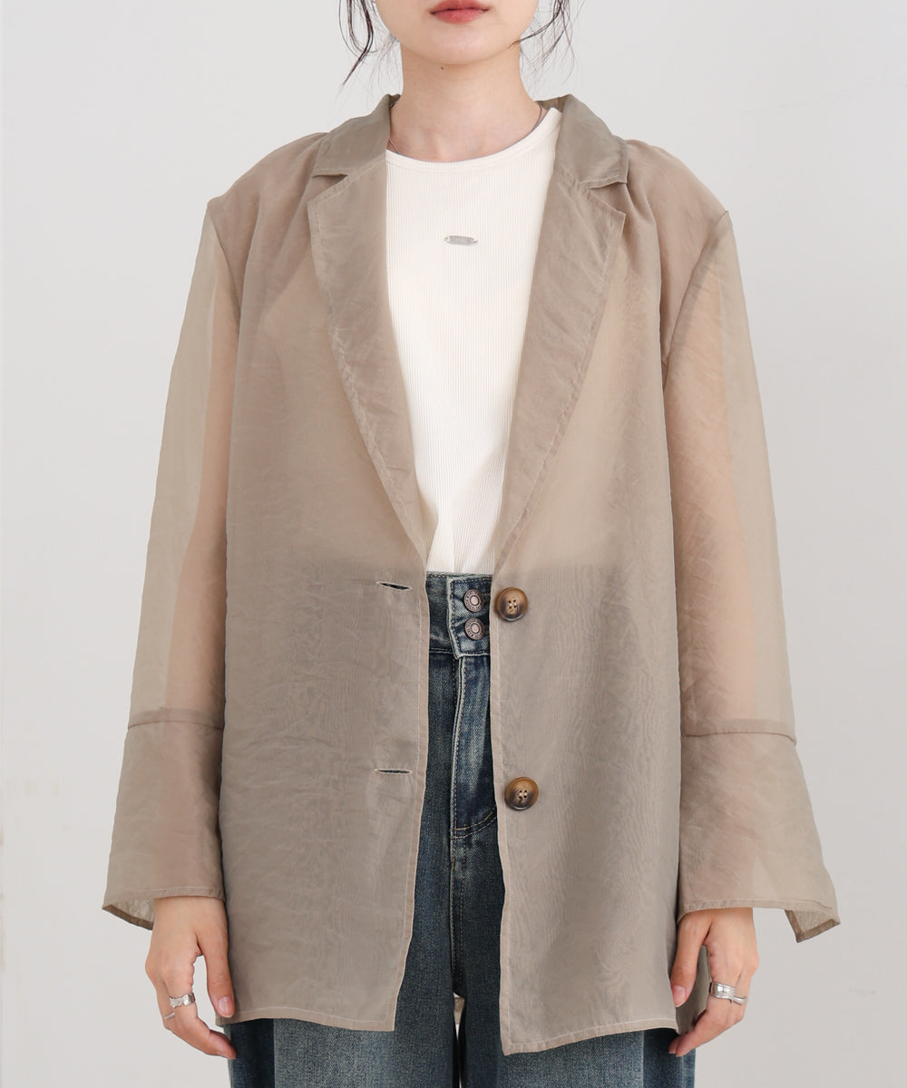 オーガンジーシアーテーラージャケット