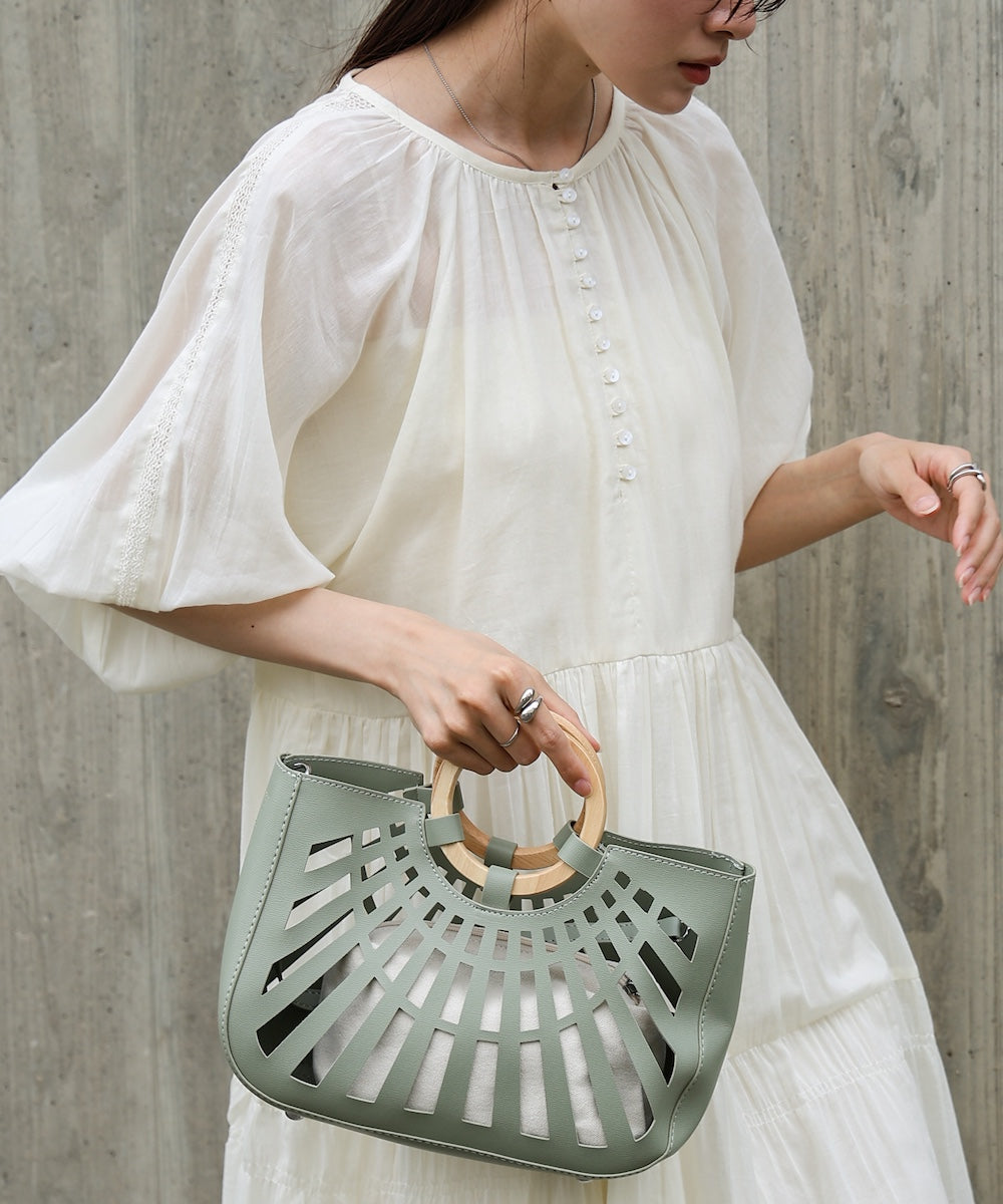 【S・Mサイズ展開】コットンボイルギャザーワンピース