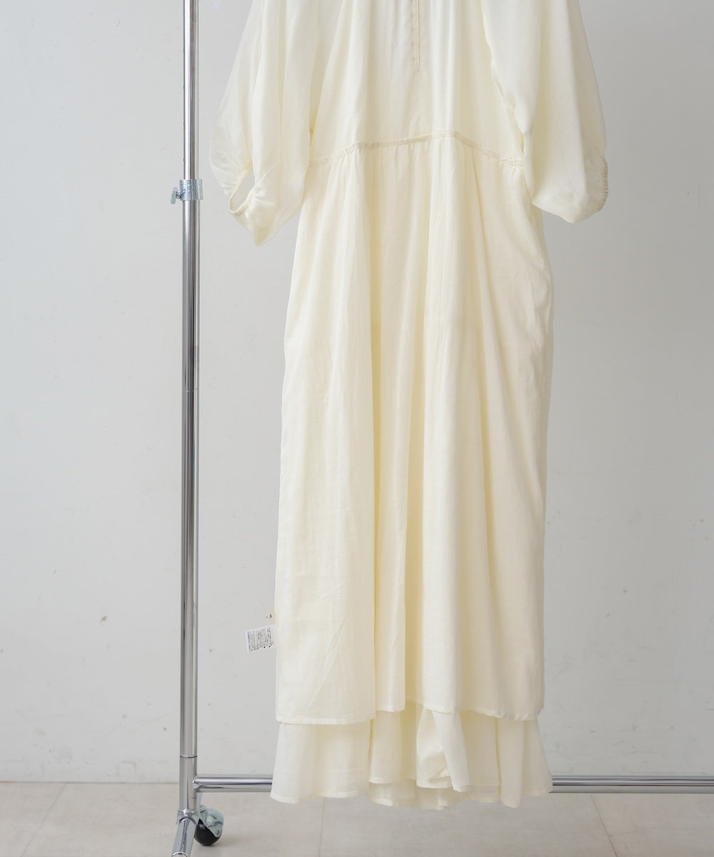 【S・Mサイズ展開】コットンボイルギャザーワンピース