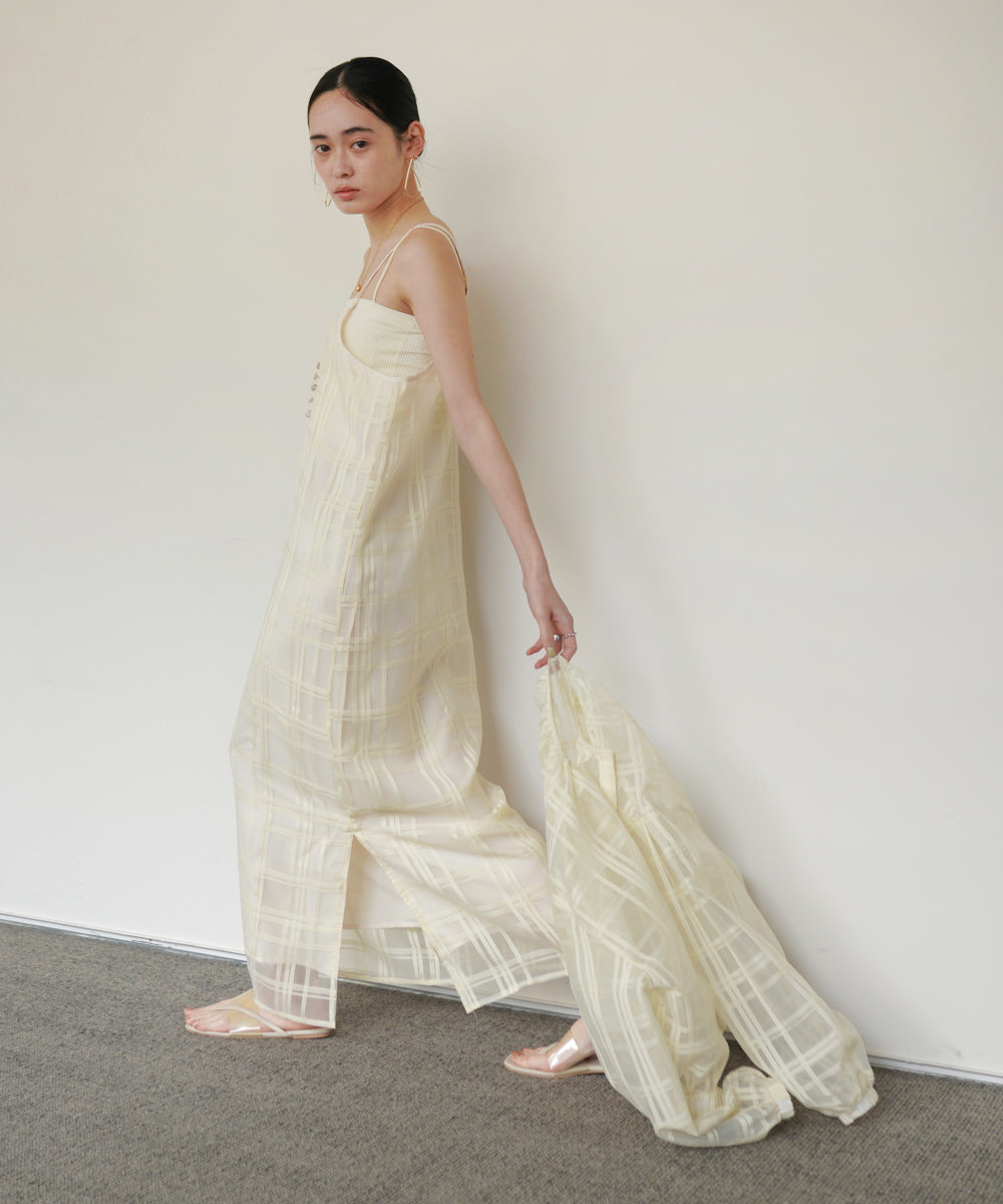 シアーチェックキャミワンピース