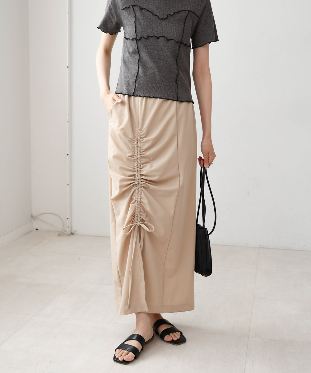 アシメドロストスリットタイトスカート