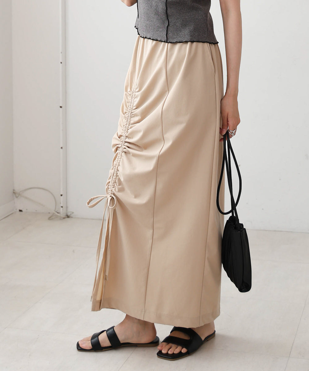 アシメドロストスリットタイトスカート