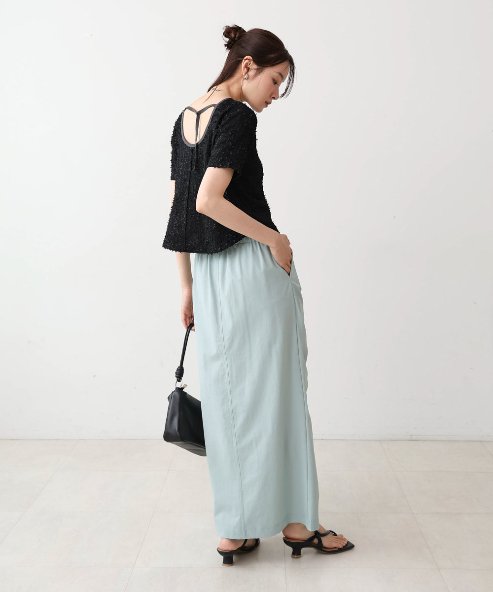 アシメドロストスリットタイトスカート