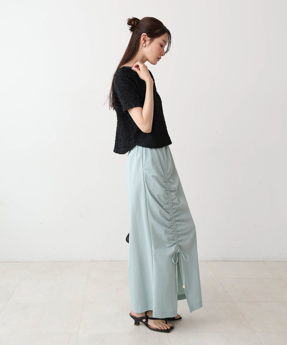 アシメドロストスリットタイトスカート