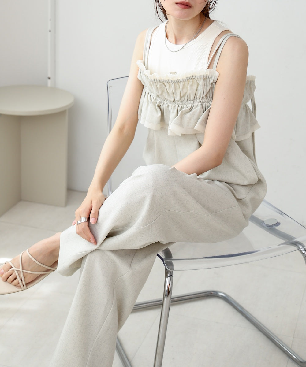 【S・Mサイズ展開】ギャザーオールインワン