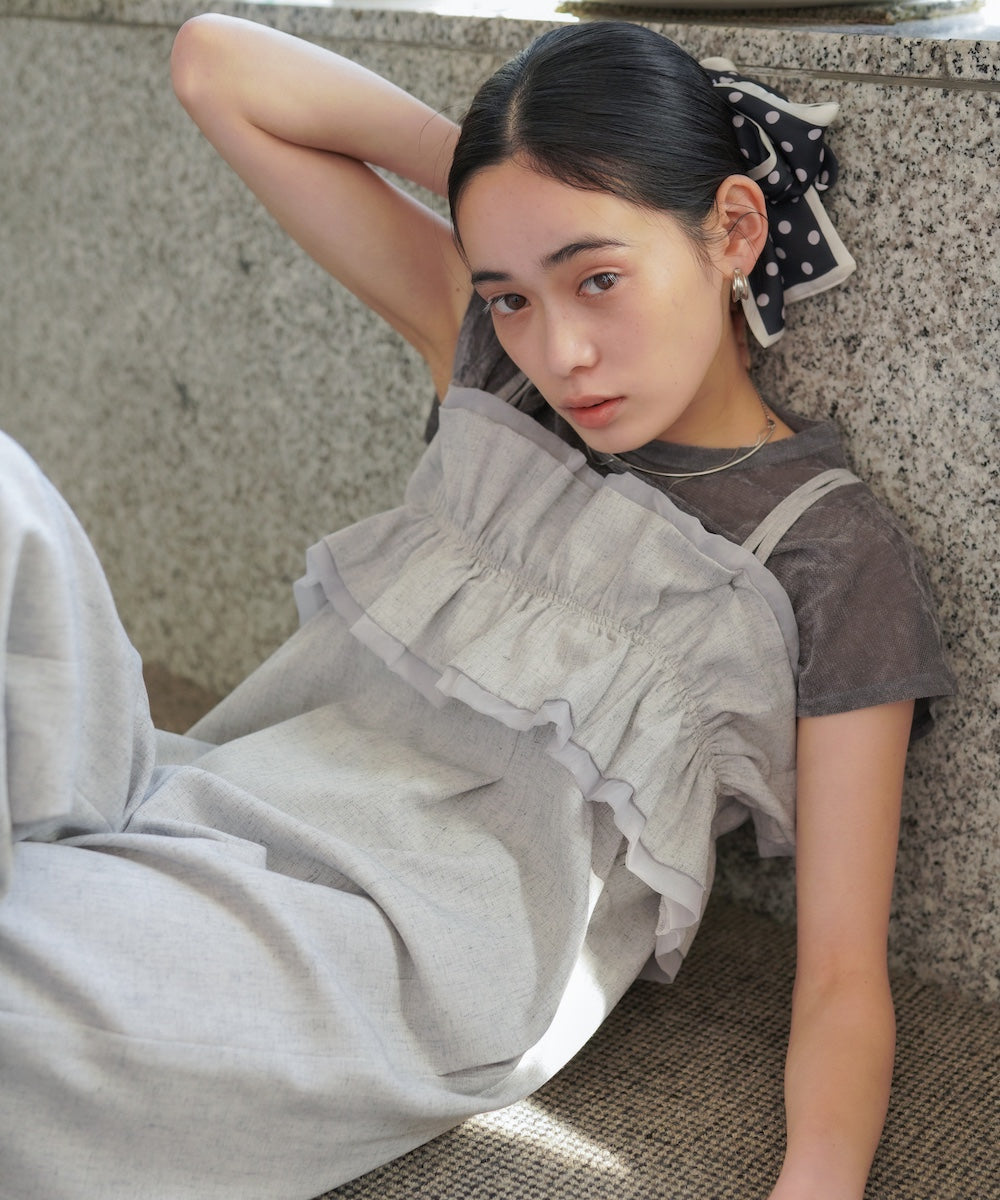 【S・Mサイズ展開】ギャザーオールインワン