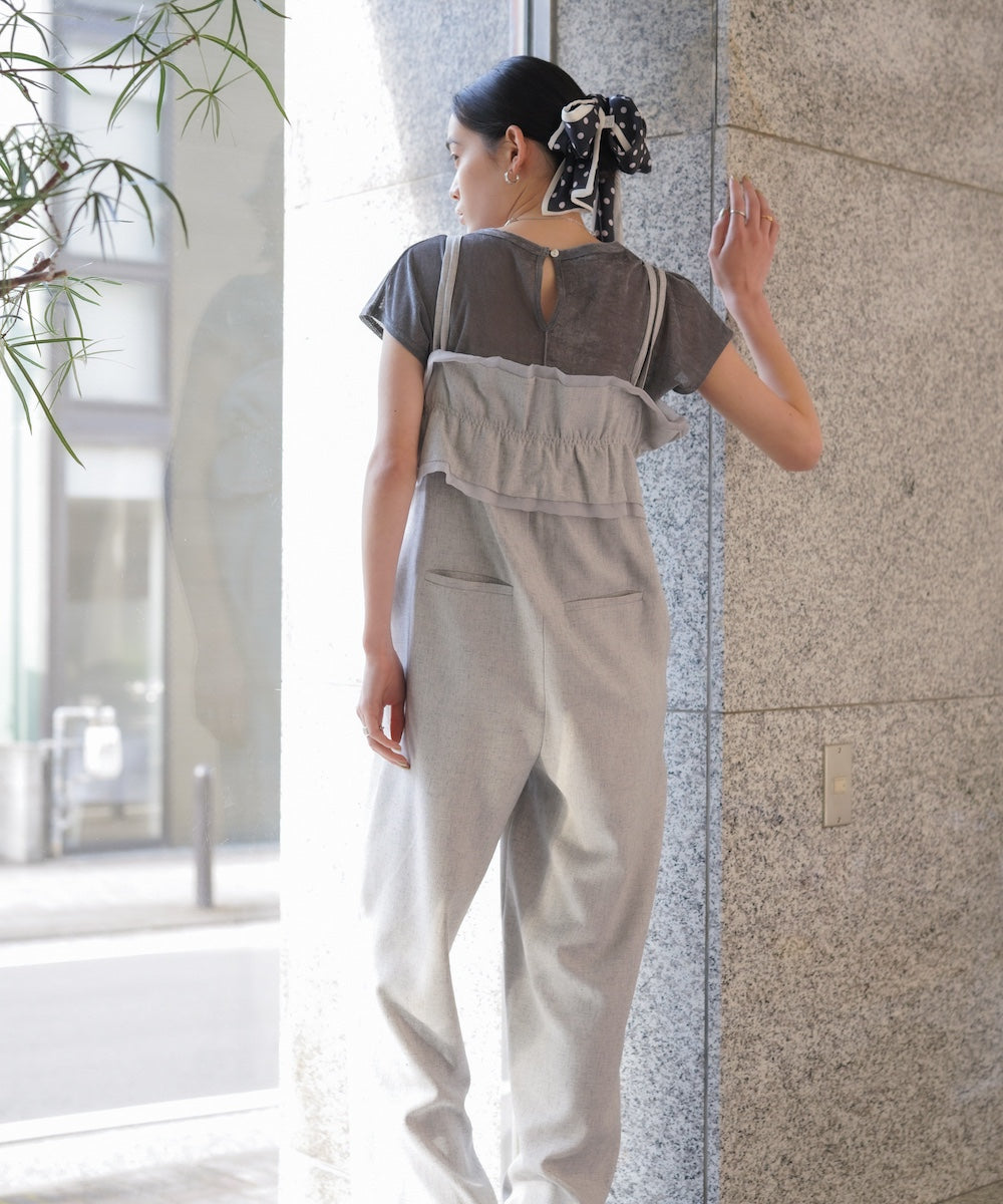 【S・Mサイズ展開】ギャザーオールインワン