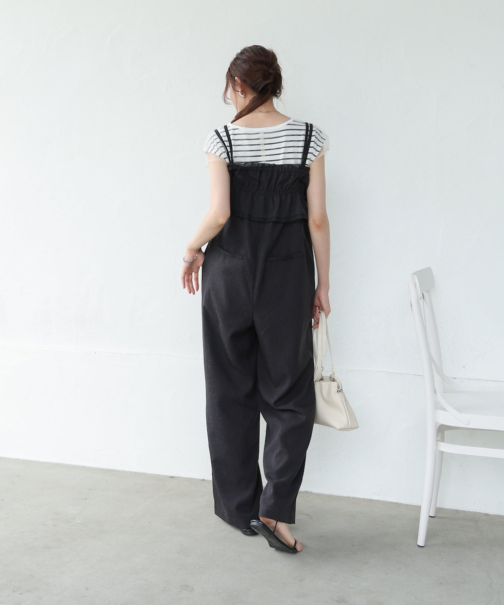 【S・Mサイズ展開】ギャザーオールインワン