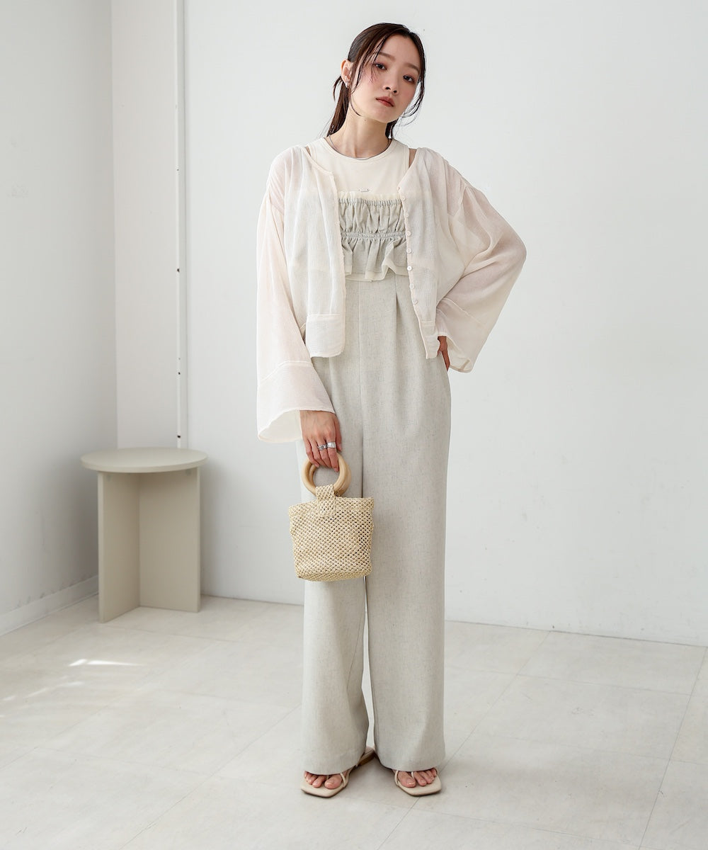 【S・Mサイズ展開】ギャザーオールインワン