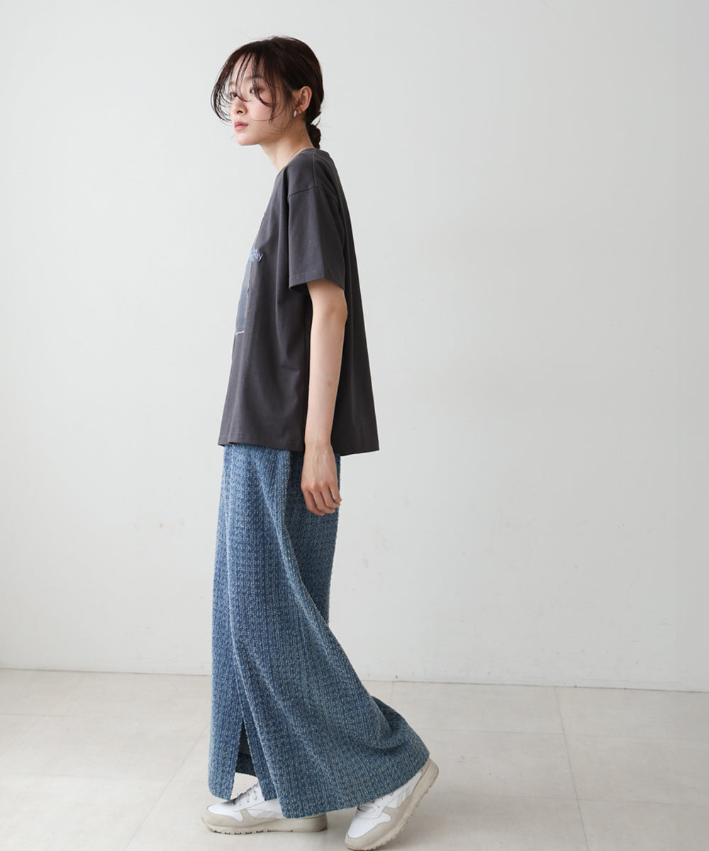 シアーレイヤードプリントTシャツ