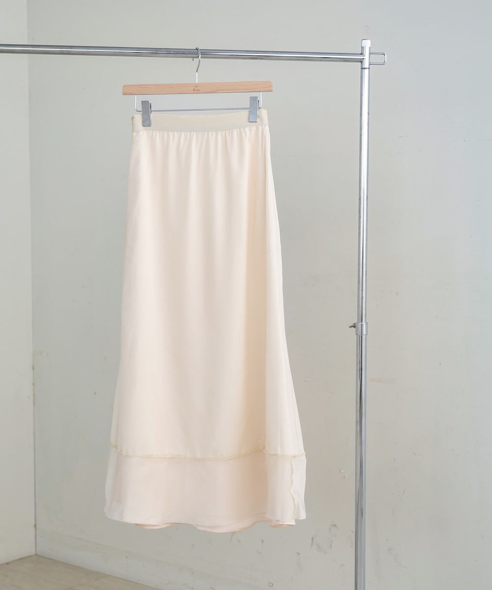 【S・Mサイズ展開】裾シアーサテンナロースカート
