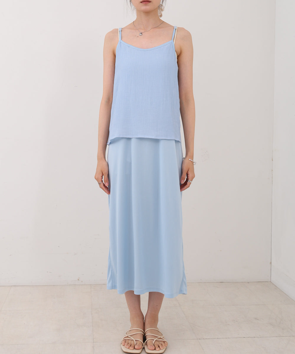 【S・Mサイズ展開】Vネックギャザーリボンワンピース