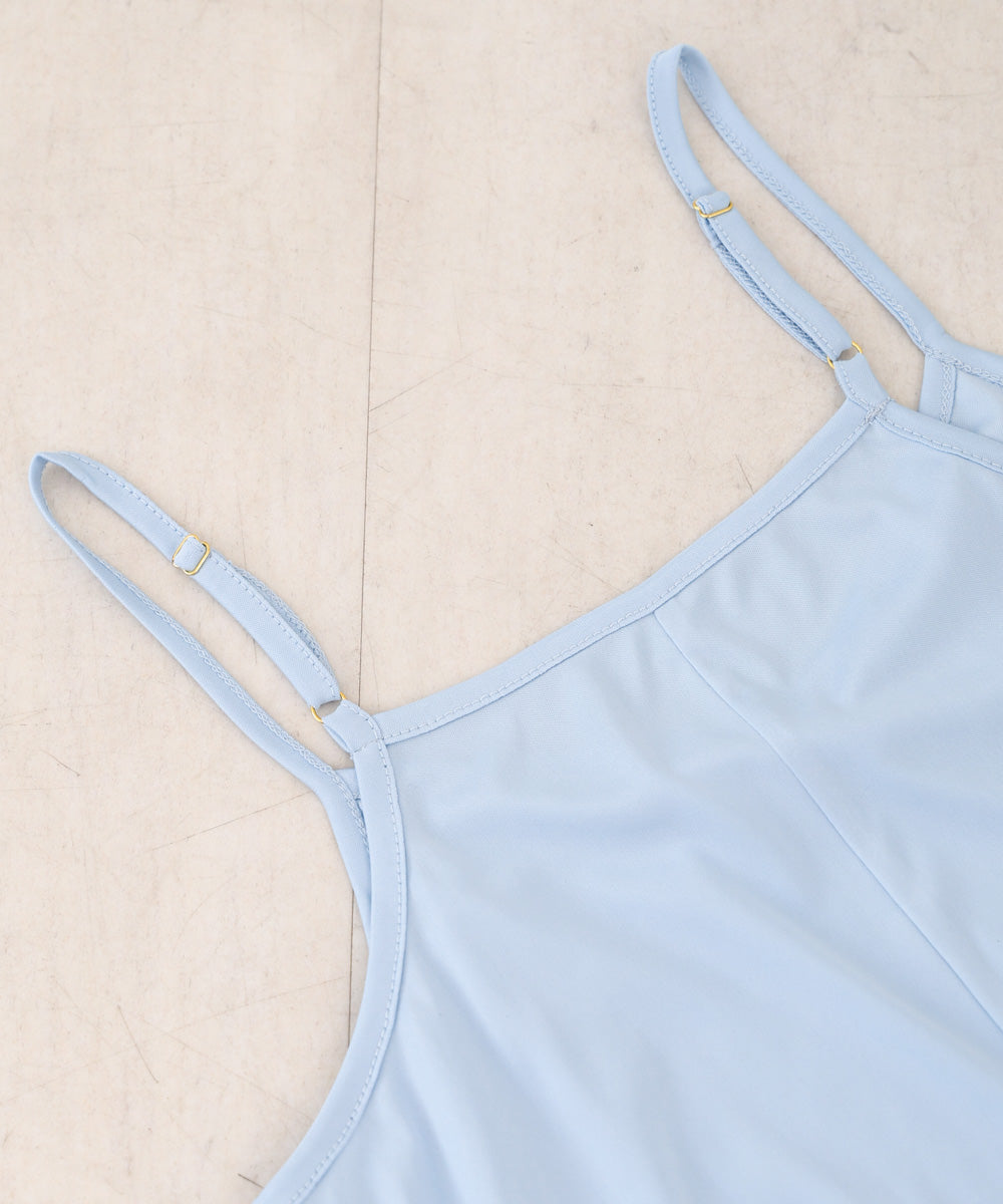 【S・Mサイズ展開】Vネックギャザーリボンワンピース