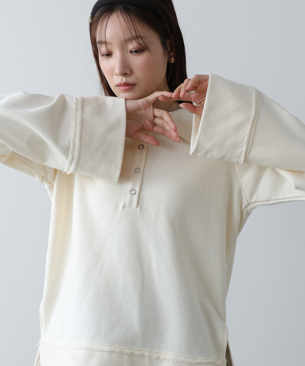 ビッグカラー2WAYスウェットトップス