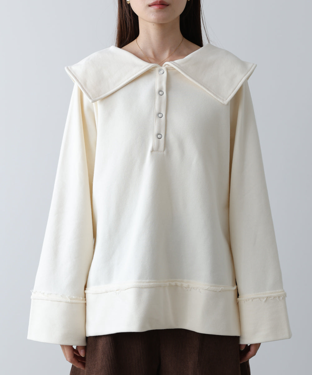 ビッグカラー2WAYスウェットトップス