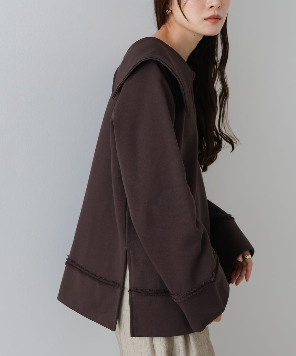 ビッグカラー2WAYスウェットトップス