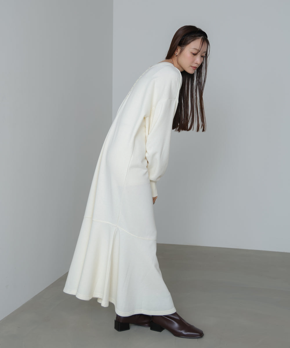 前後2WAYホックプリントマーメイドスウェットワンピース