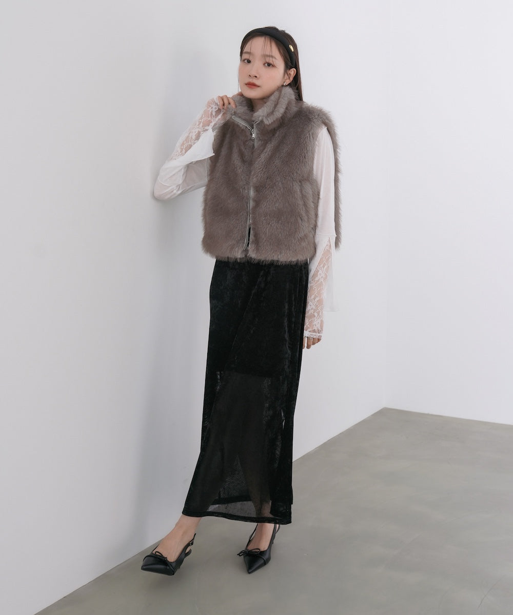 【S・Mサイズ展開】シアーベロアカップ付きキャミワンピース