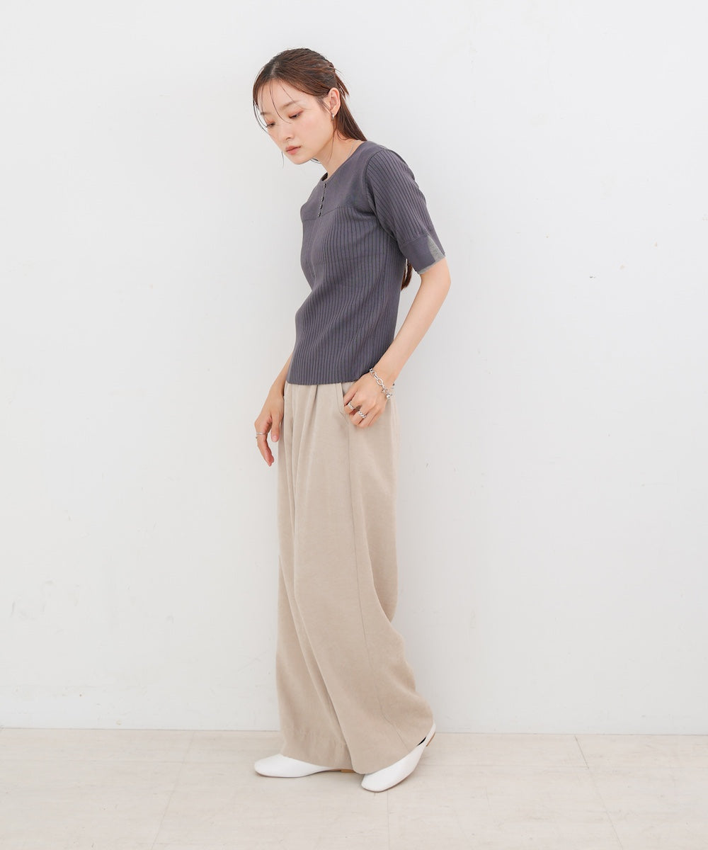 前後2WAYホールデザインニットトップス