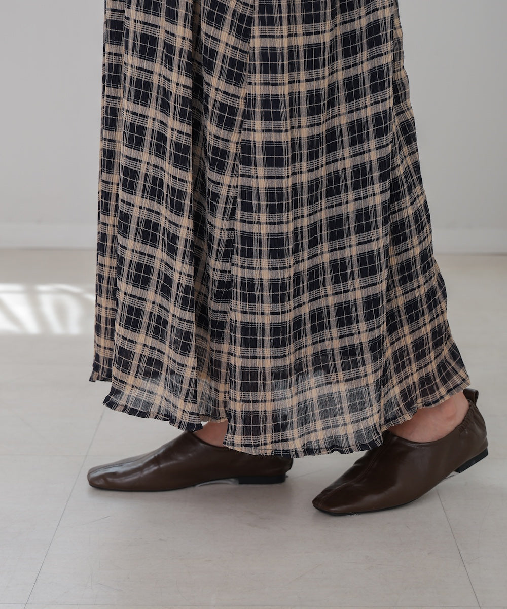 チェックアメスリフレアワンピース