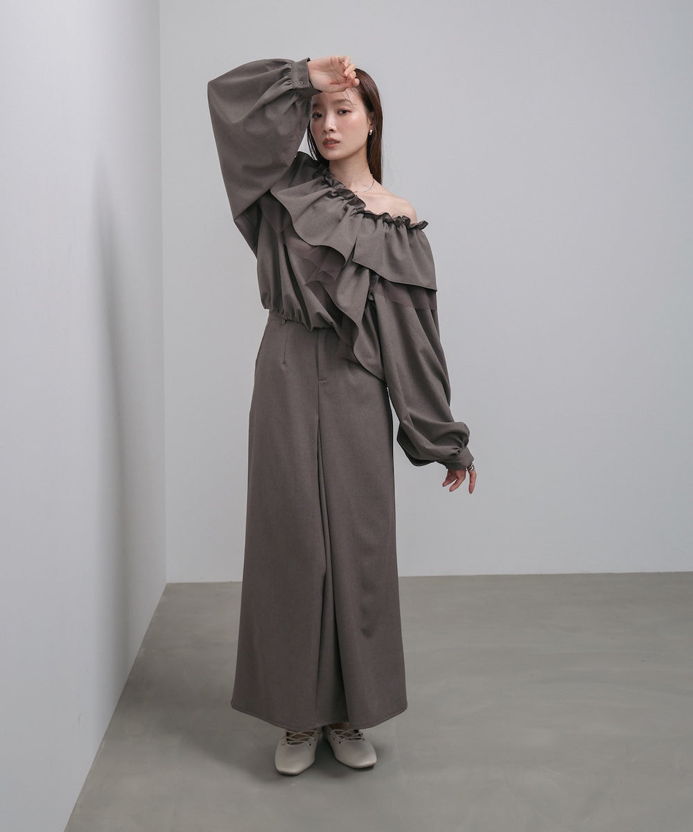 3WAYラッフルフリルブラウス