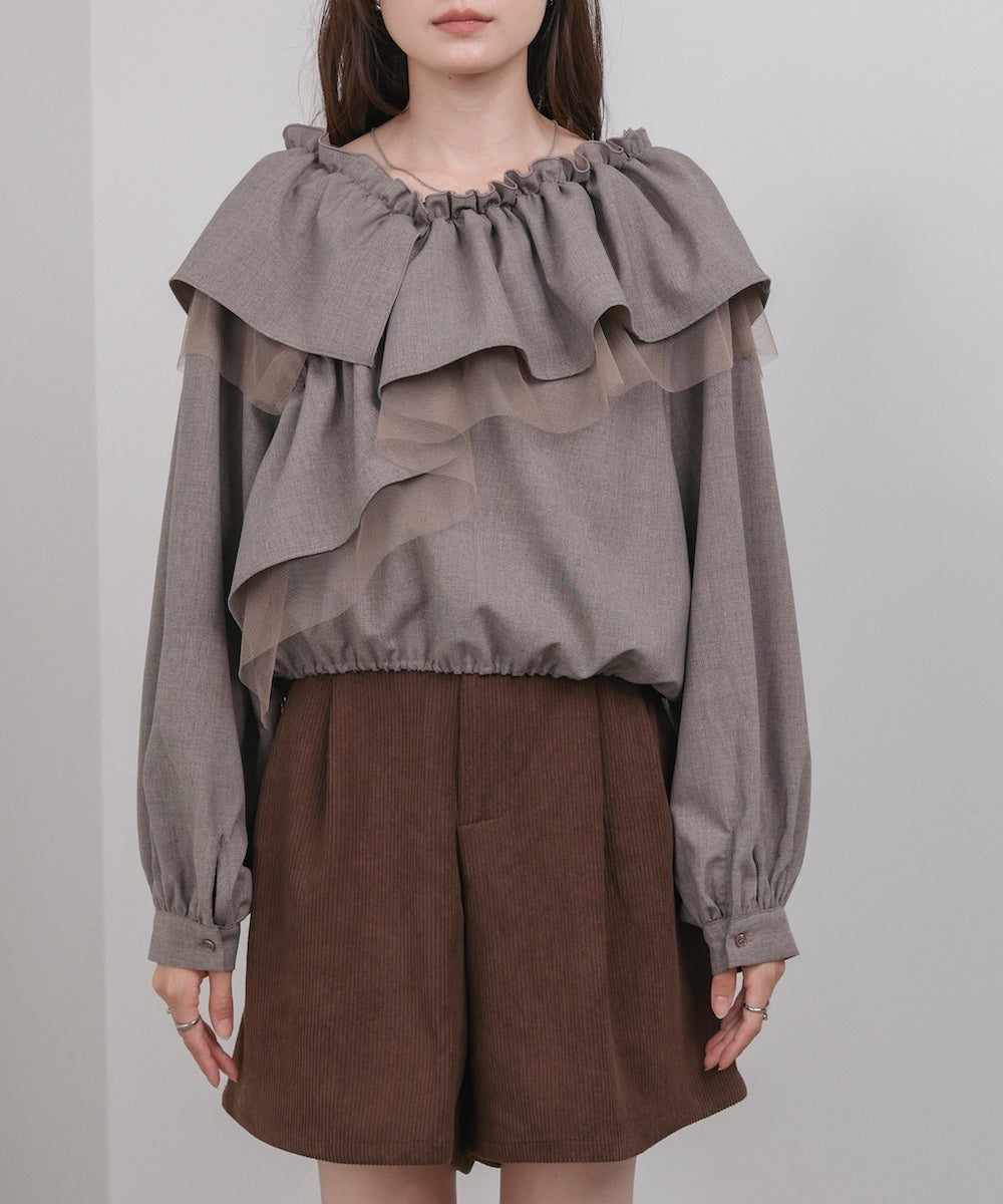 3WAYラッフルフリルブラウス
