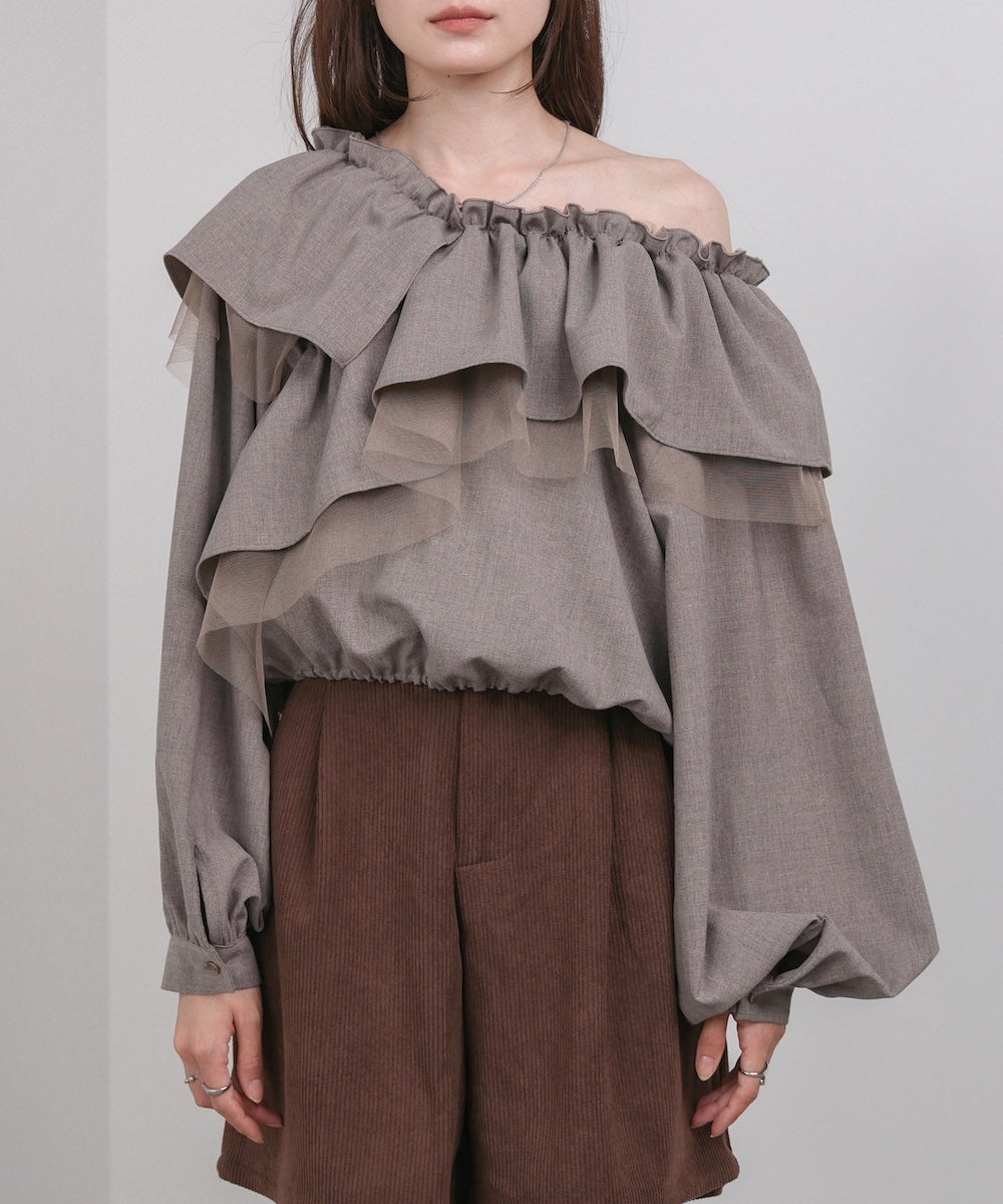3WAYラッフルフリルブラウス