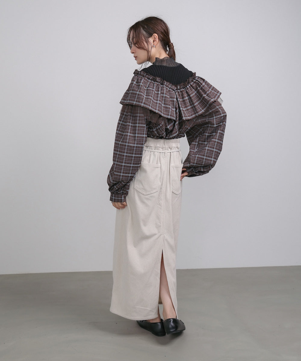 3WAYラッフルフリルブラウス