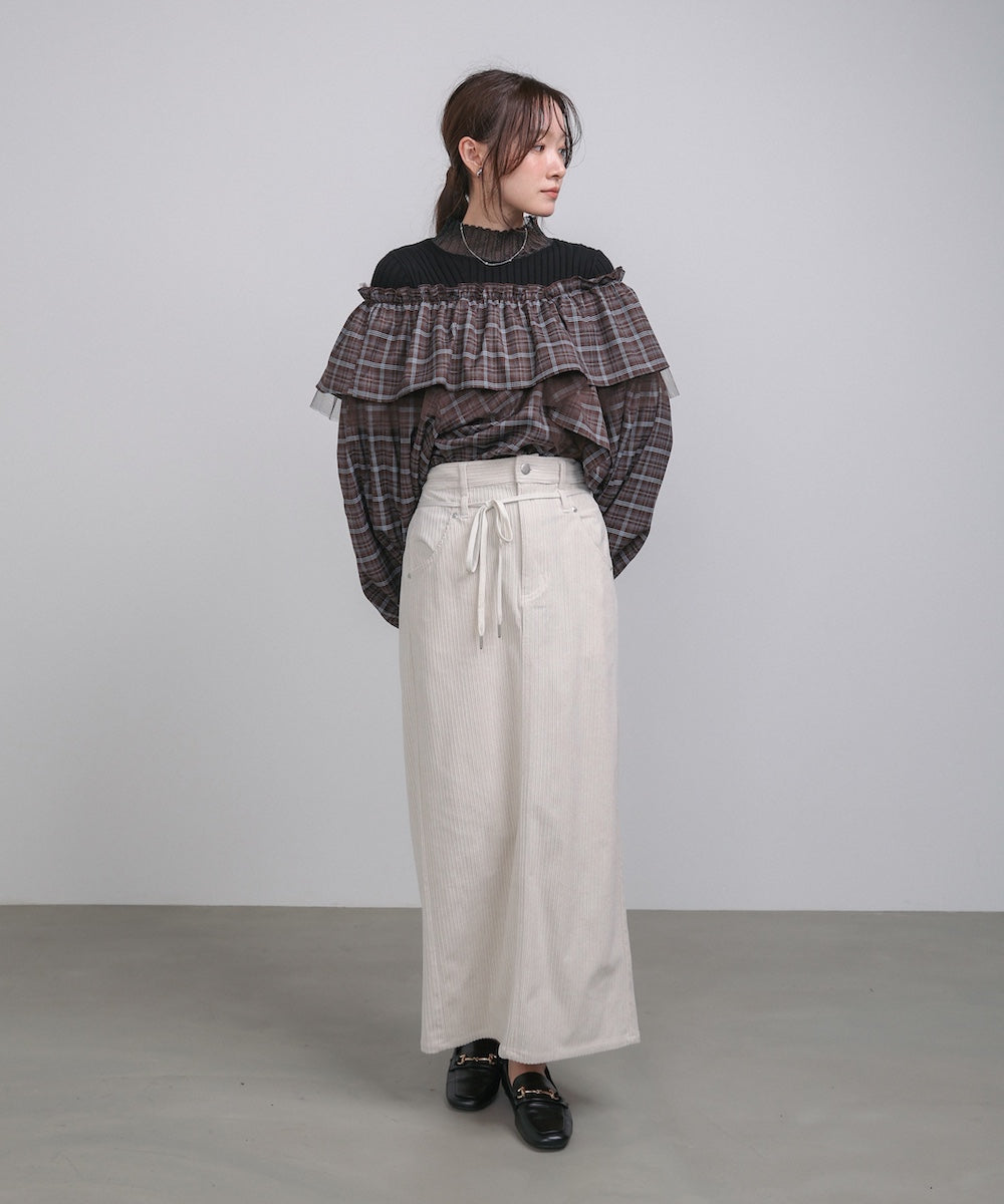 3WAYラッフルフリルブラウス