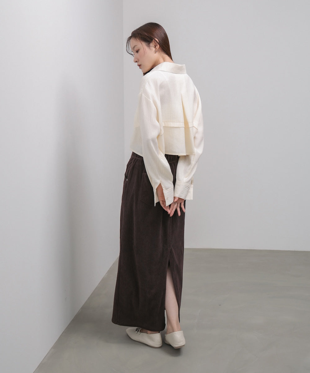 バックタックショートシャツ