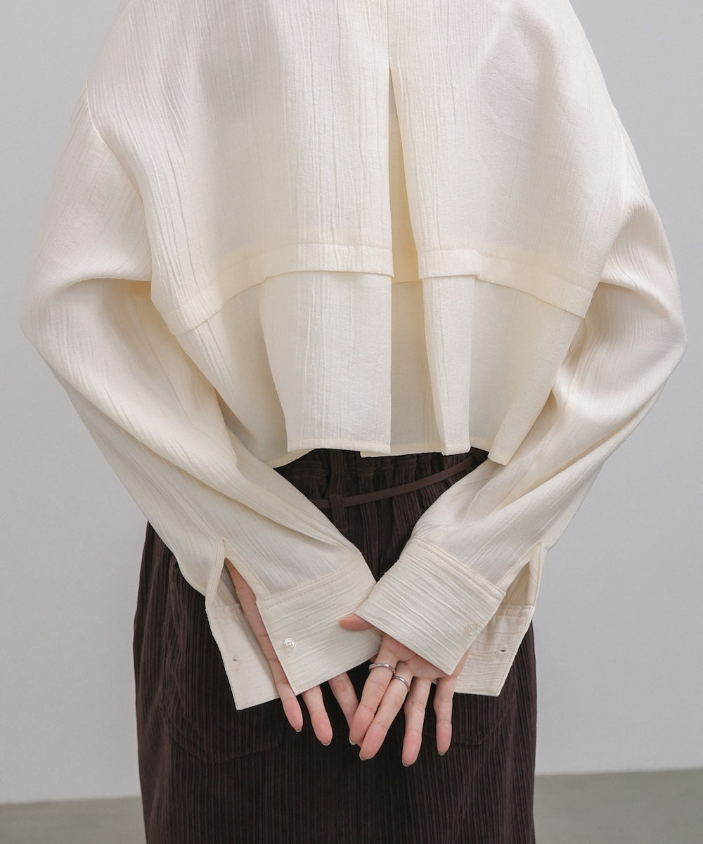 バックタックショートシャツ