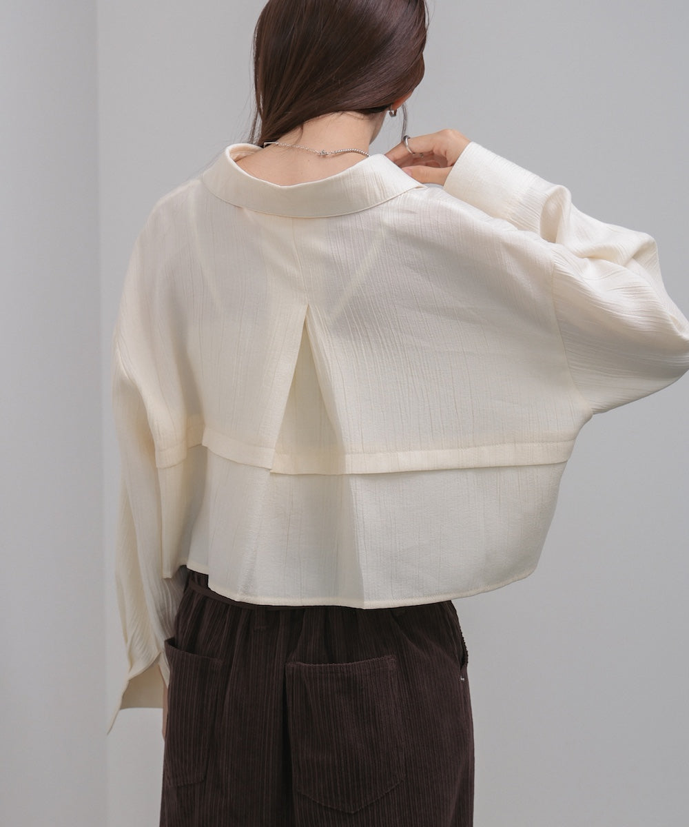 バックタックショートシャツ