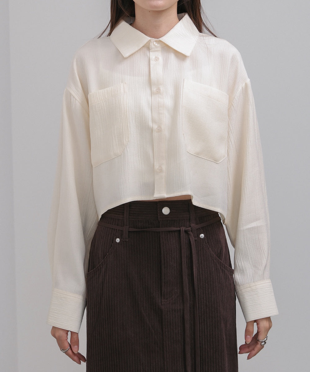 バックタックショートシャツ