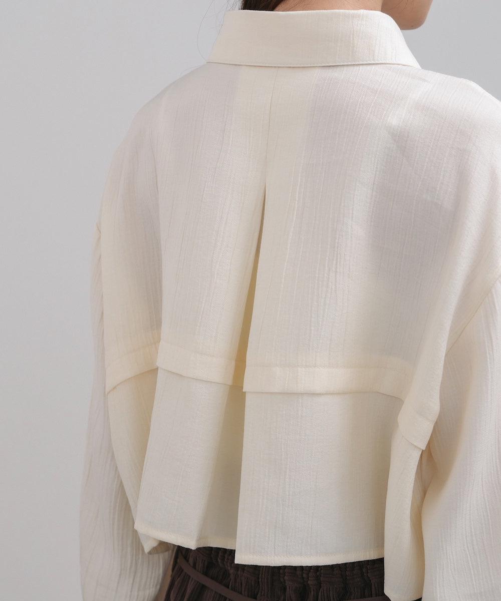 バックタックショートシャツ