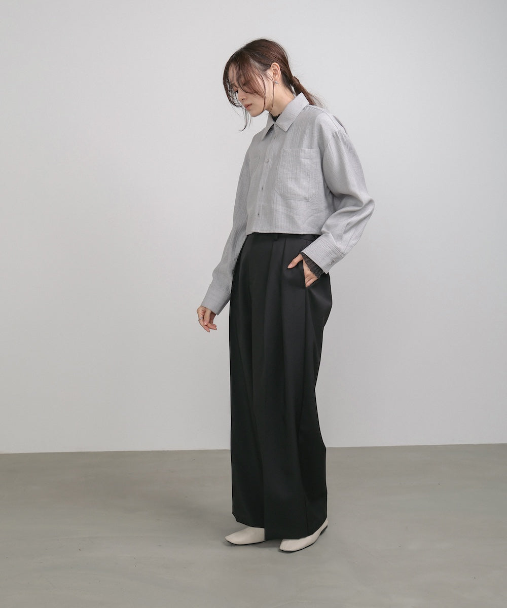 バックタックショートシャツ