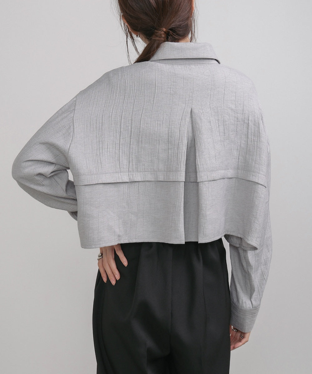 バックタックショートシャツ