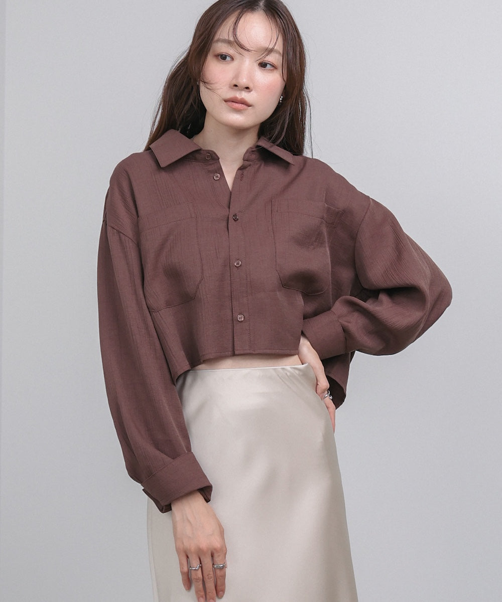 バックタックショートシャツ