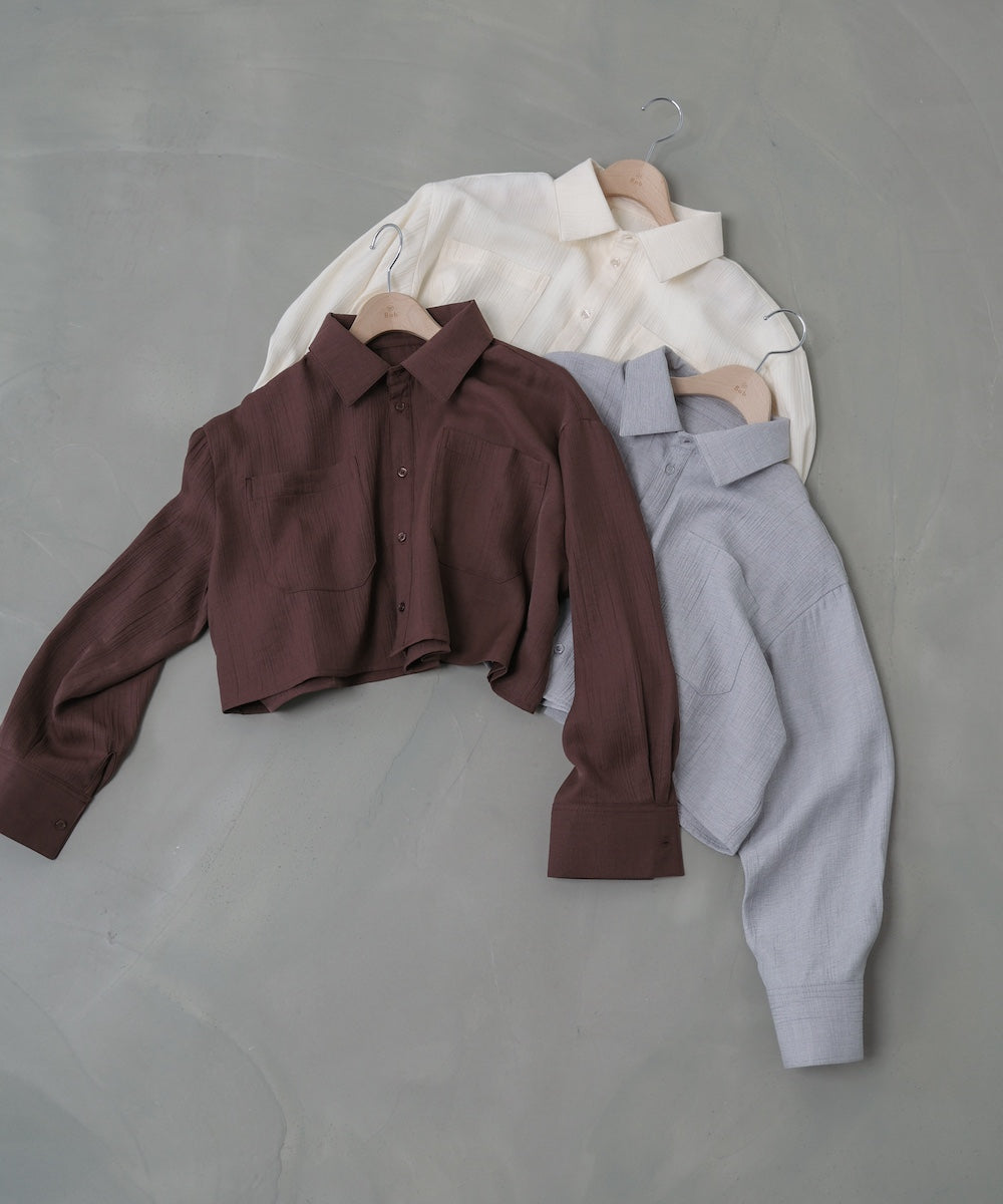 バックタックショートシャツ