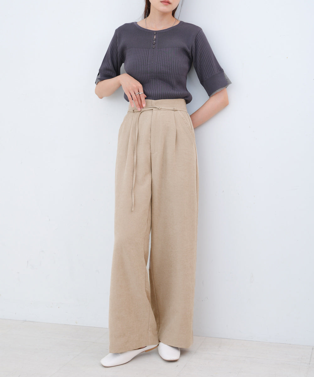 ピーチ起毛ストレートパンツ