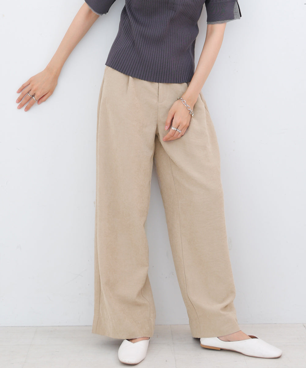 ピーチ起毛ストレートパンツ
