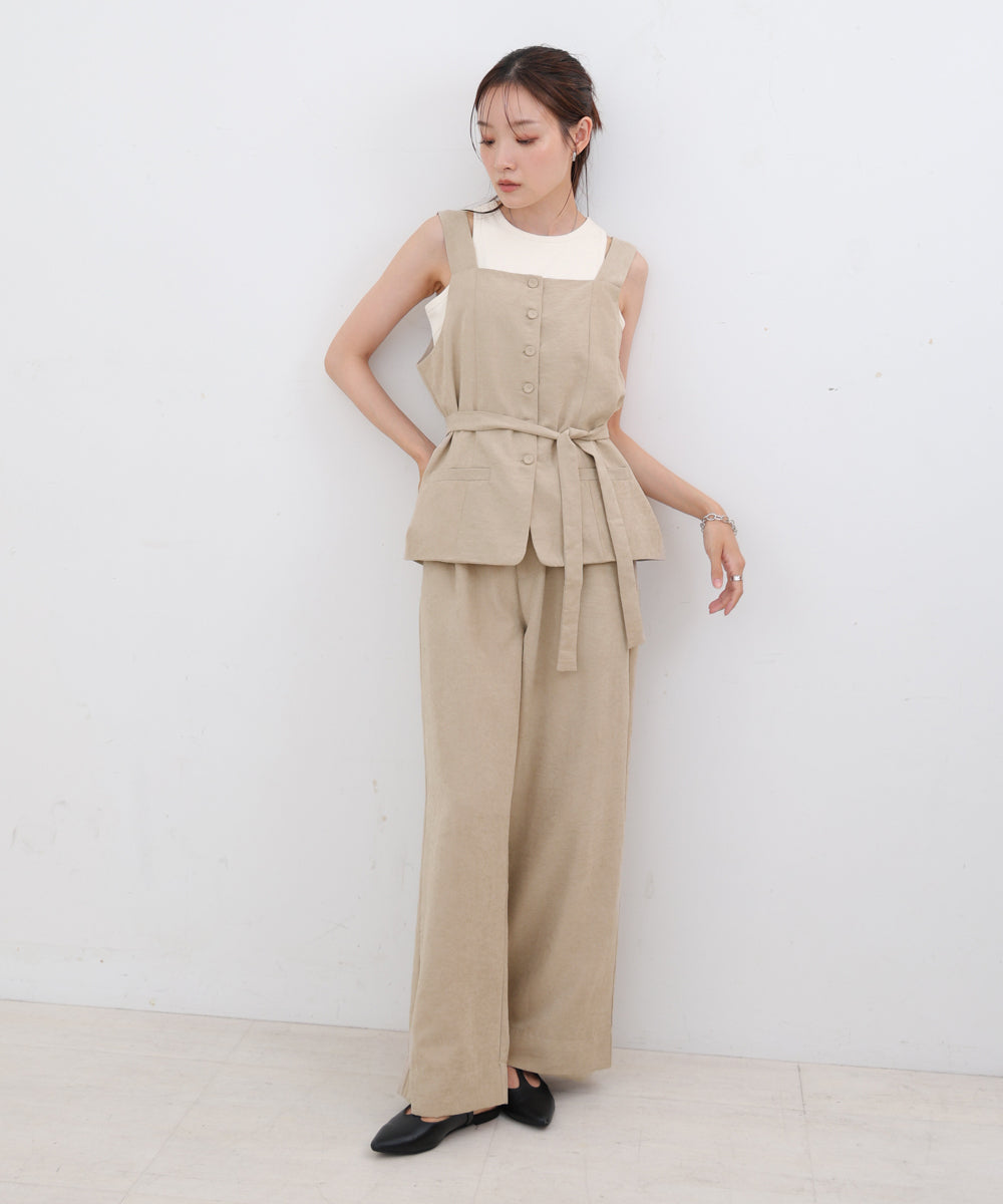 ピーチ起毛ストレートパンツ