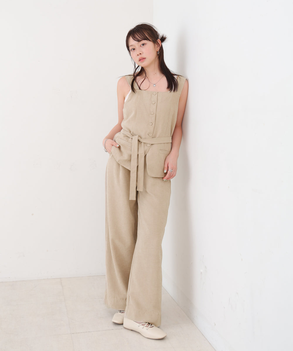 ピーチ起毛ストレートパンツ